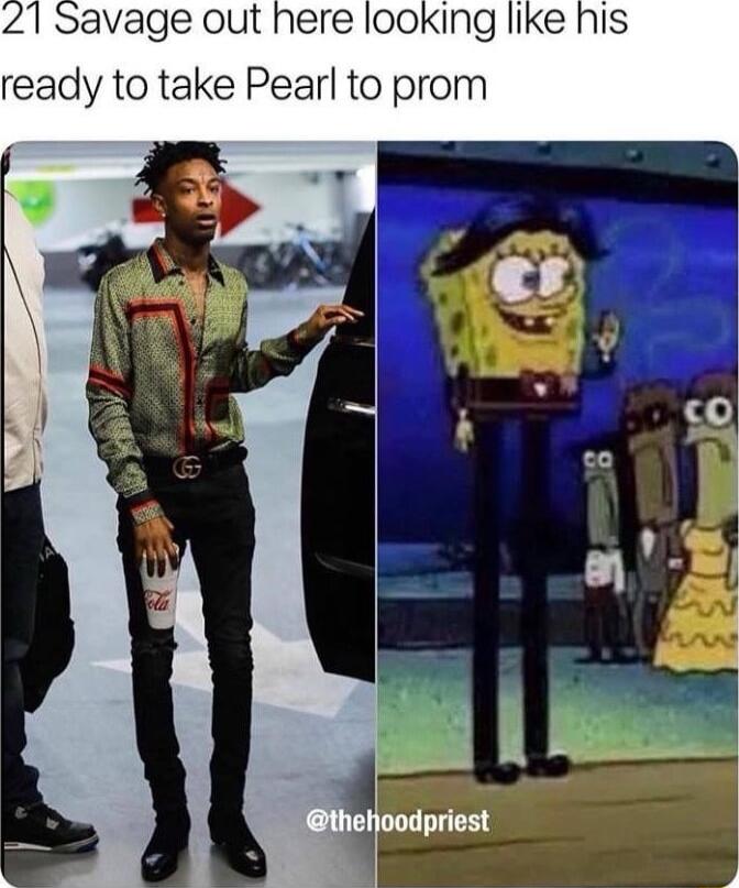 avage out here looking like his ready to take Pearl to prom