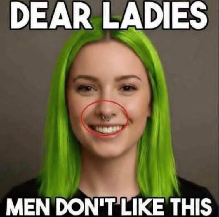 DEAR LADIES MEN DON'T LIKE THIS