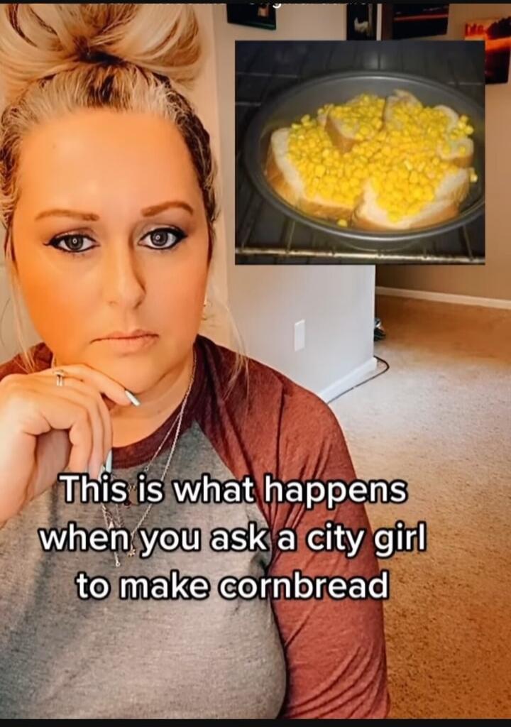 This is what happens when you ask a city girl to make cornbread