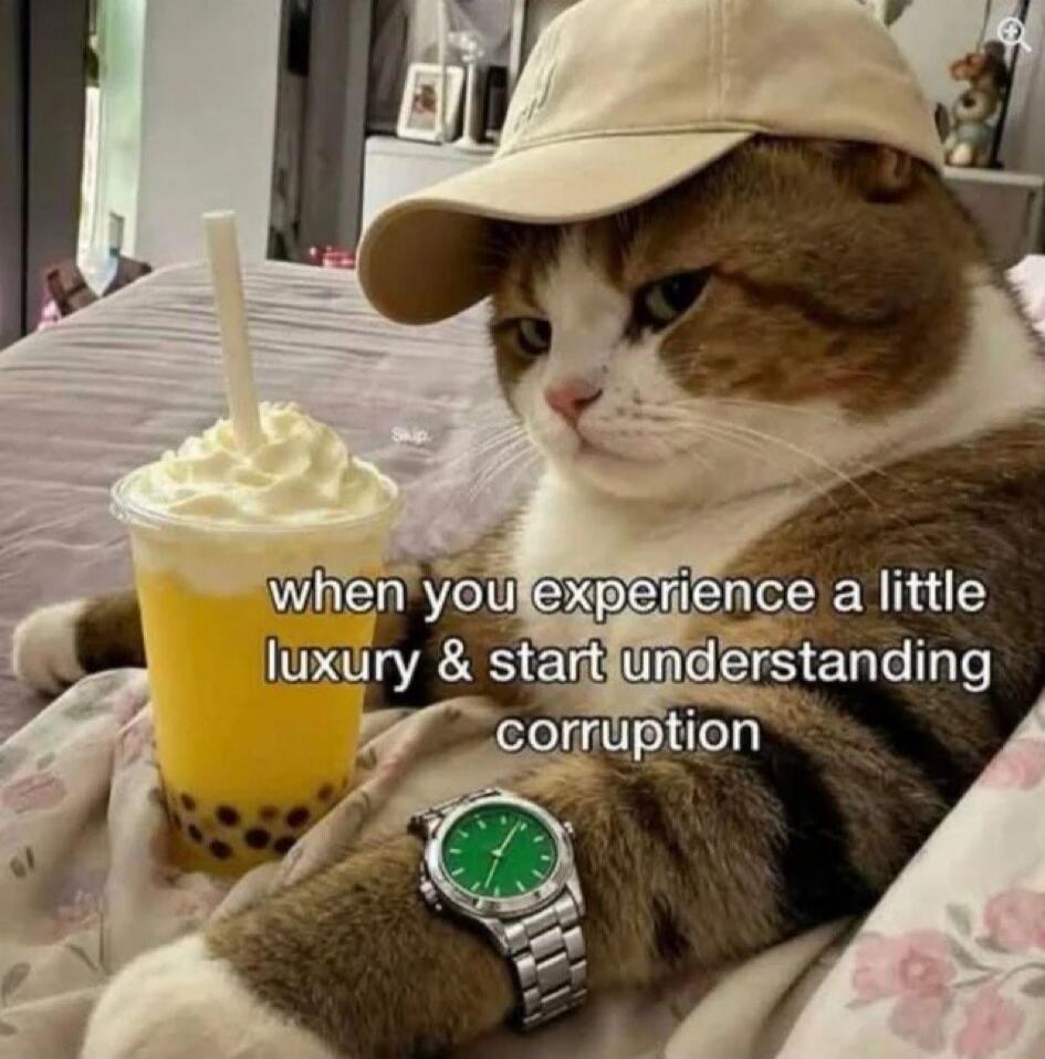 when you experience a little luxury & start understanding corruption