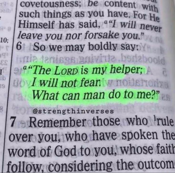 covetousness; be content with such things as you have. For He Himself has said, 