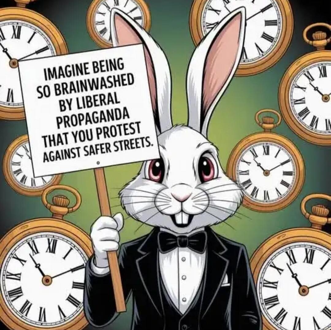 I IMAGINE BEING SO BRAINWASHED BY LIBERAL PROPAGANDA THAT YOU PROTEST AGAINST SAFER STREETS.