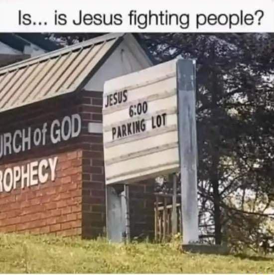Is is Jesus fighting people bu