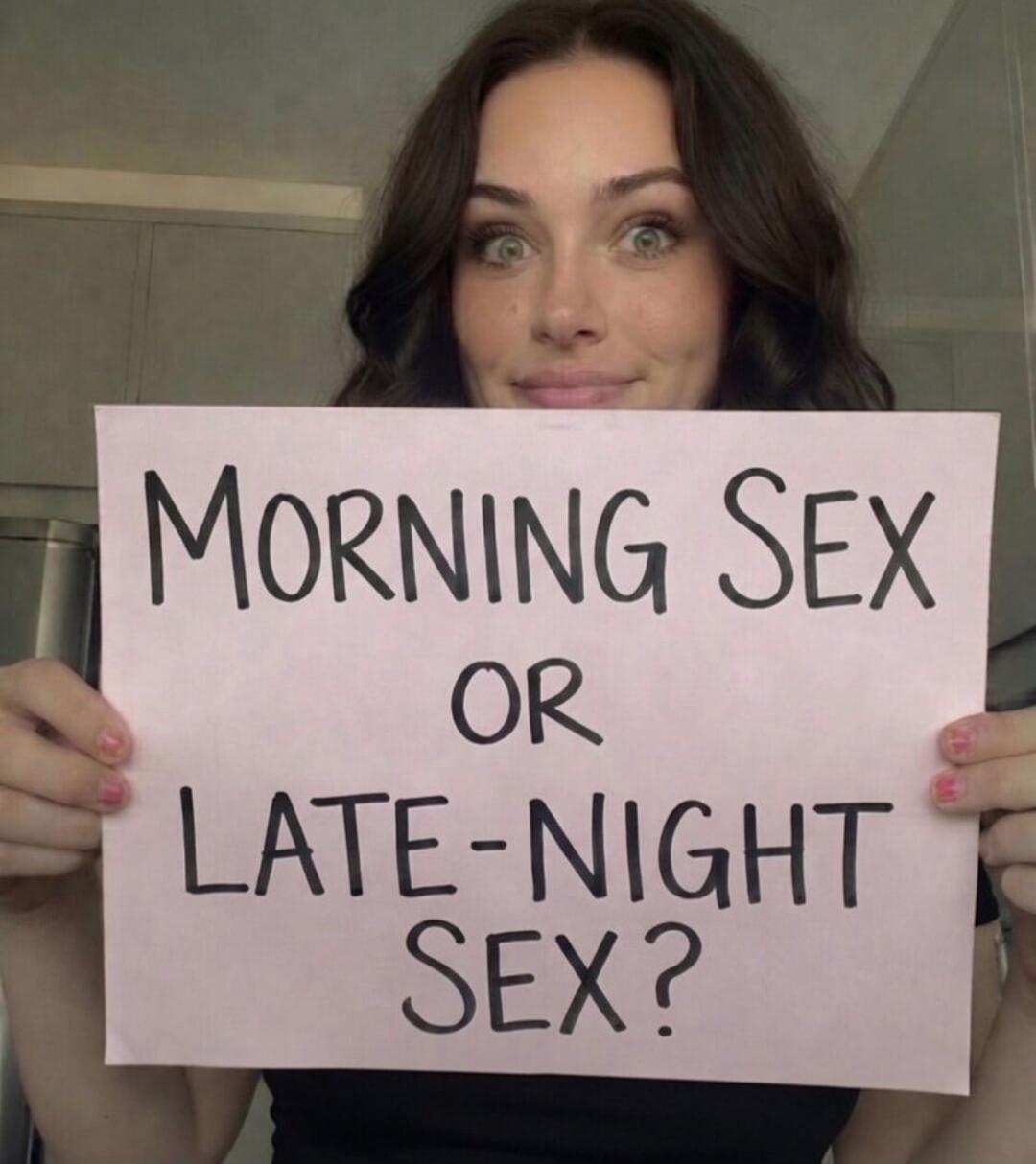 MORNING SEX OR LATE-NIGHT SEX?