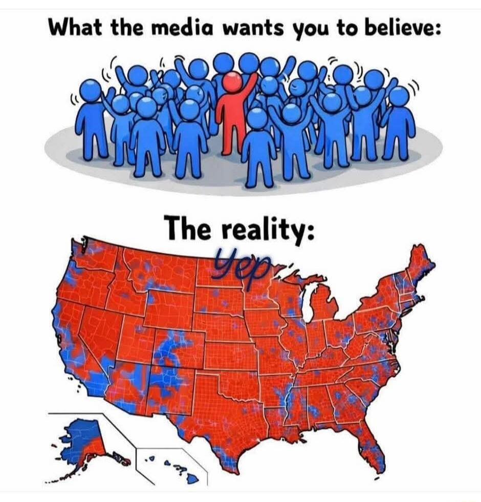 What the media wants you to believe:

The reality:
Yep
