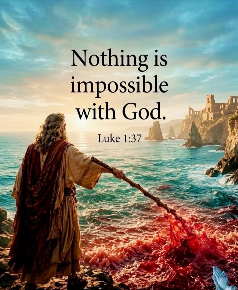 Nothing is impossible with God. Luke 1:37