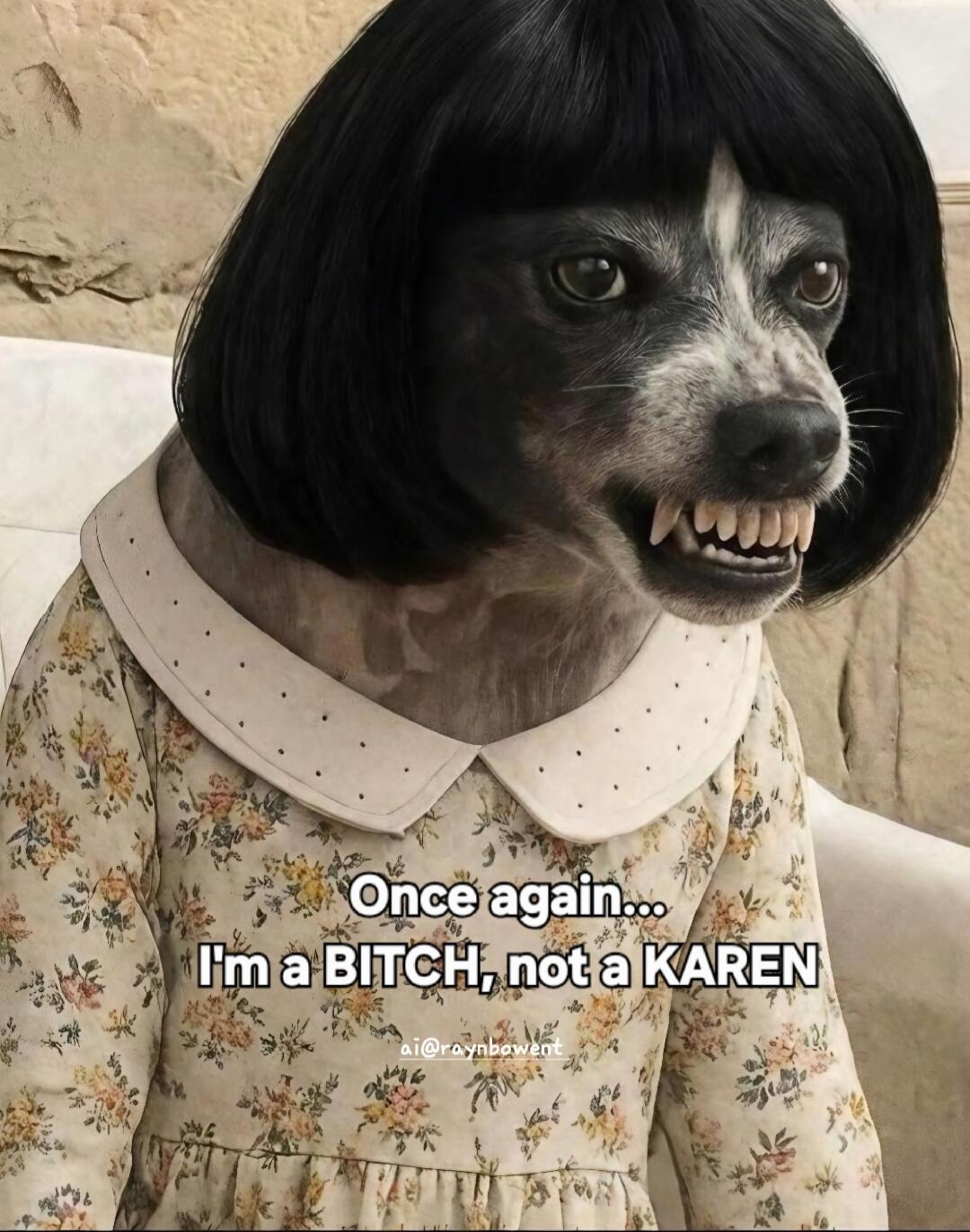 Once again... I'm a BITCH, not a KAREN