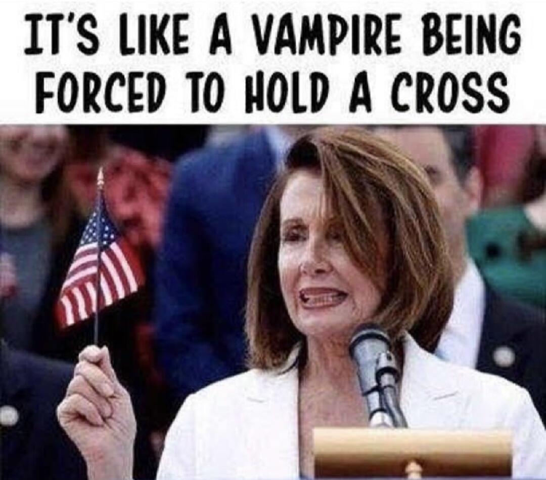 IT'S LIKE A VAMPIRE BEING FORCED TO HOLD A CROSS