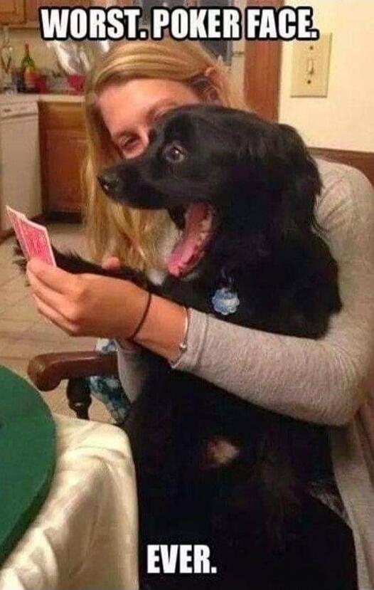 WORST. POKER FACE. EVER.