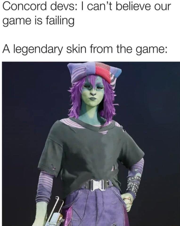 Concord devs cant believe our game is failing A legendary skin from the game