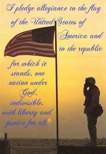I pledge allegiance to the flag of the United States of America and to the republic for which it stands, one nation under God, indivisible, with liberty and justice for all