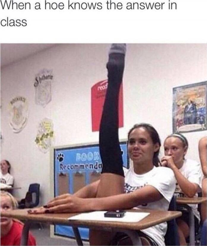 When a hoe knows the answer in class