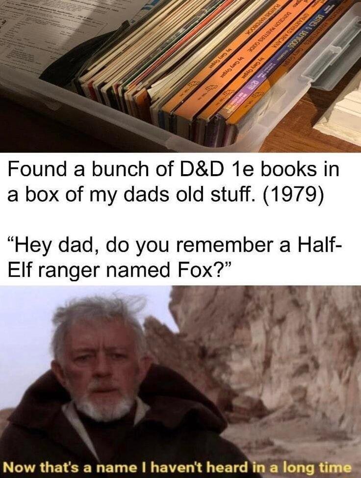 Found a bunch of DD 1e books in a box of my dads old stuff 1979 Hey dad do you remember a Half EIf ranger named Fox 2 hav
