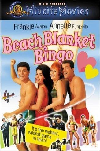 Midnite Movies\nBeach Blanket Bingo\nFrankie Avalon Annette Funicello\nIt's the wettest wildest game in town!\n