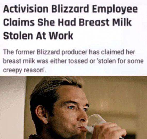 Activision Blizzard Employee Claims She Had Breast Milk Stolen At Work The former Blizzard producer has claimed her breast milk was either tossed or stolen for some creepy reason