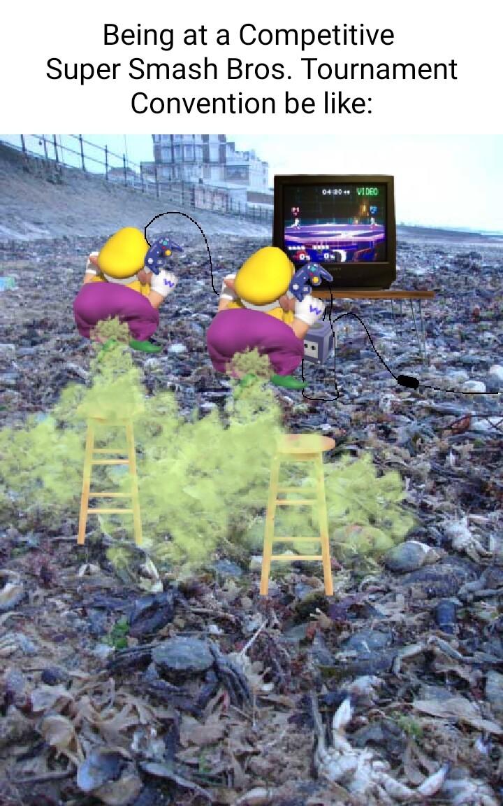 Being at a Competitive Super Smash Bros Tournament Convention be like