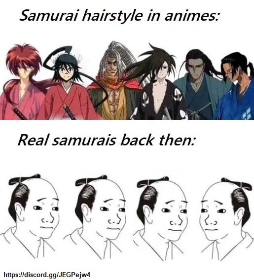 Samurai hairstyle in animes hitpsidiscordgglJEGPejwd