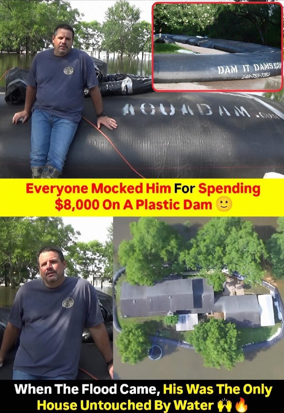Everyone Mocked Him For Spending $8,000 On A Plastic Dam 😃 When The Flood Came, His Was The Only House Untouched By Water 🖐🔥