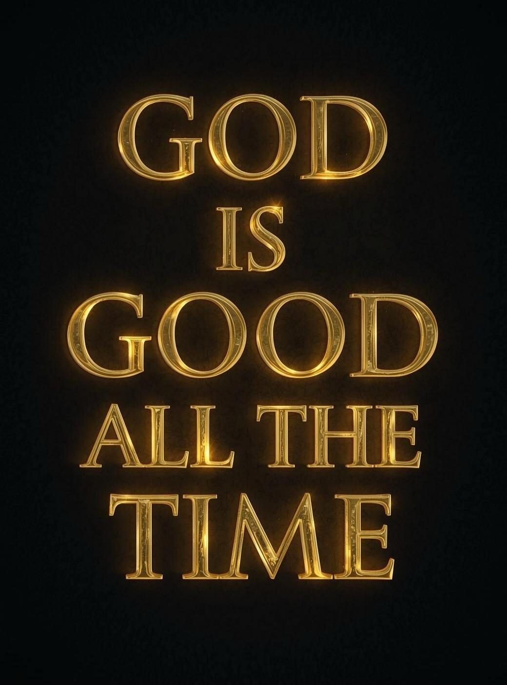 GOD IS GOOD ALL THE TIME