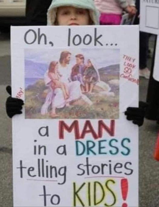 _ i F V a MAN in a DRESS Jfghng stories o KIDSH
