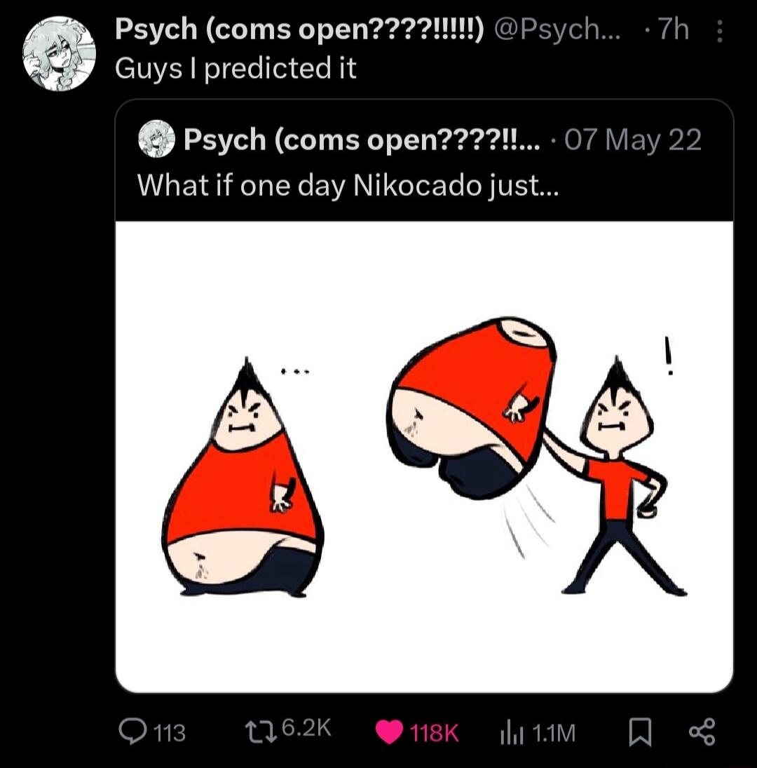 LETHYCNTLELTED ey ad D T e Psych coms open Whatif one day Nikocado just