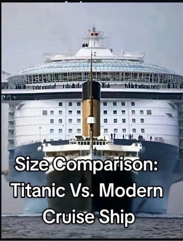 Size Comparison: Titanic Vs. Modern Cruise Ship