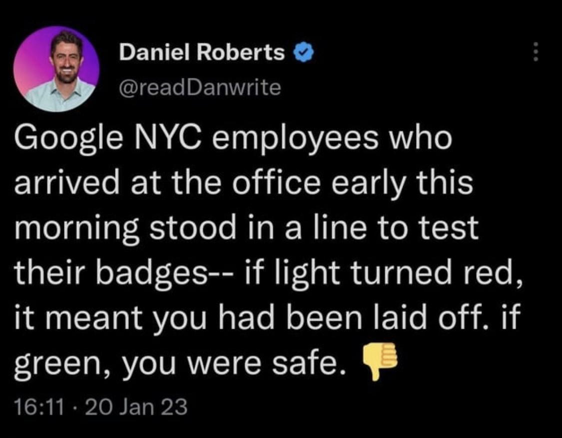 9 Daniel Roberts GICETDELIAE CTeTeT RN ORTi o T 1 arrived at the office early this morning stood in a line to test their badges if light turned red NENEE TR IVR E To oLt W EETTe Mol 3 T FCCUR IRCICE IR RIS BEL P k