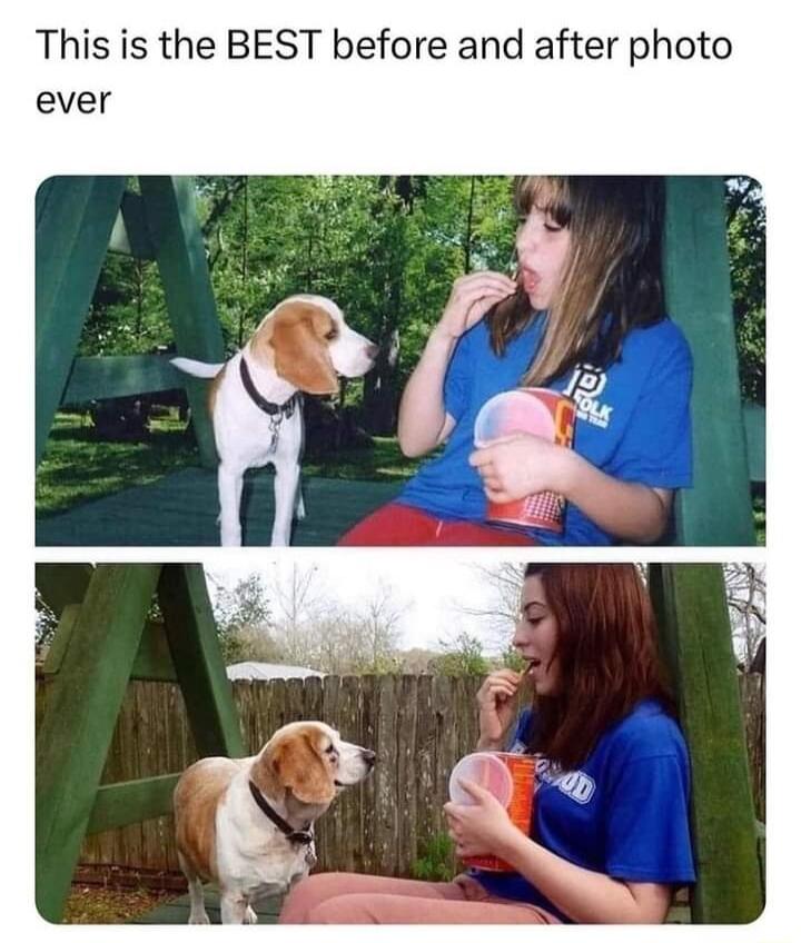 This is the BEST before and after photo ever