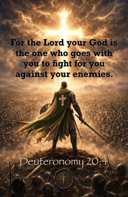 For the Lord your God is the one who goes with you to fight for you against your enemies. Deuteronomy 20:4