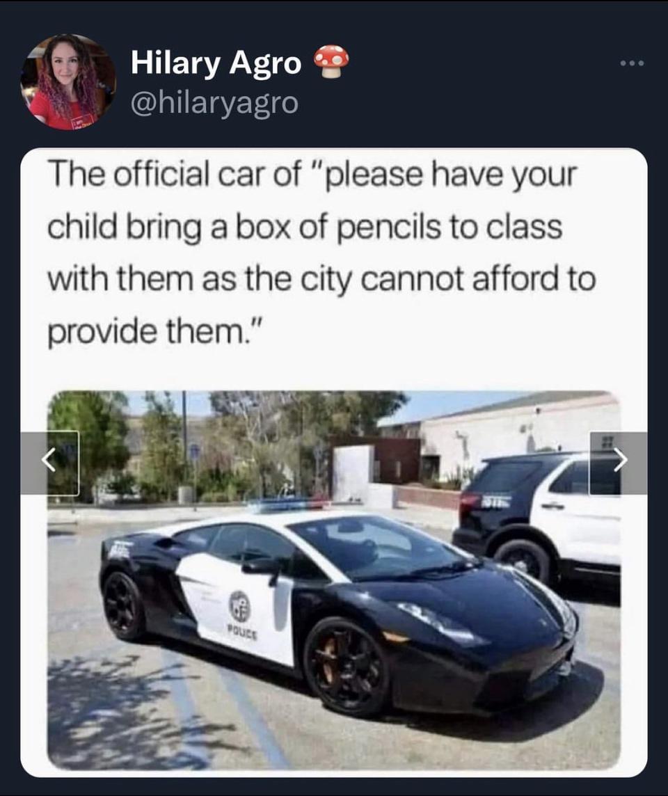 Hilary Agro LIIETRETE The official car of please have your child bring a box of pencils to class with them as the city cannot afford to provide them