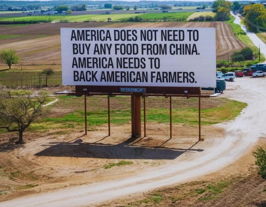 BUY ANY FOOD FROM CHINA AMERICA NEEDS T0 BACK AMERICAN FARMERS