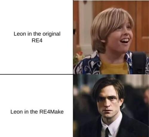 Leon in the original RE4 Leon in the RE4Make