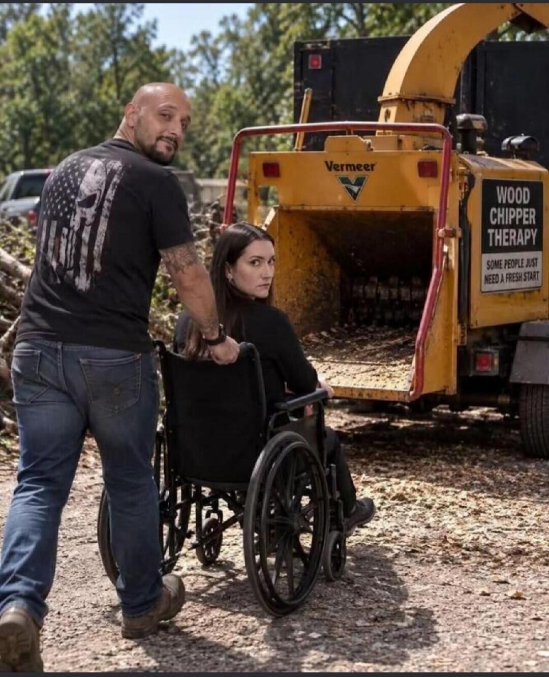 Vermeer. Wood Chipper Therapy. Some people just need a fresh start.