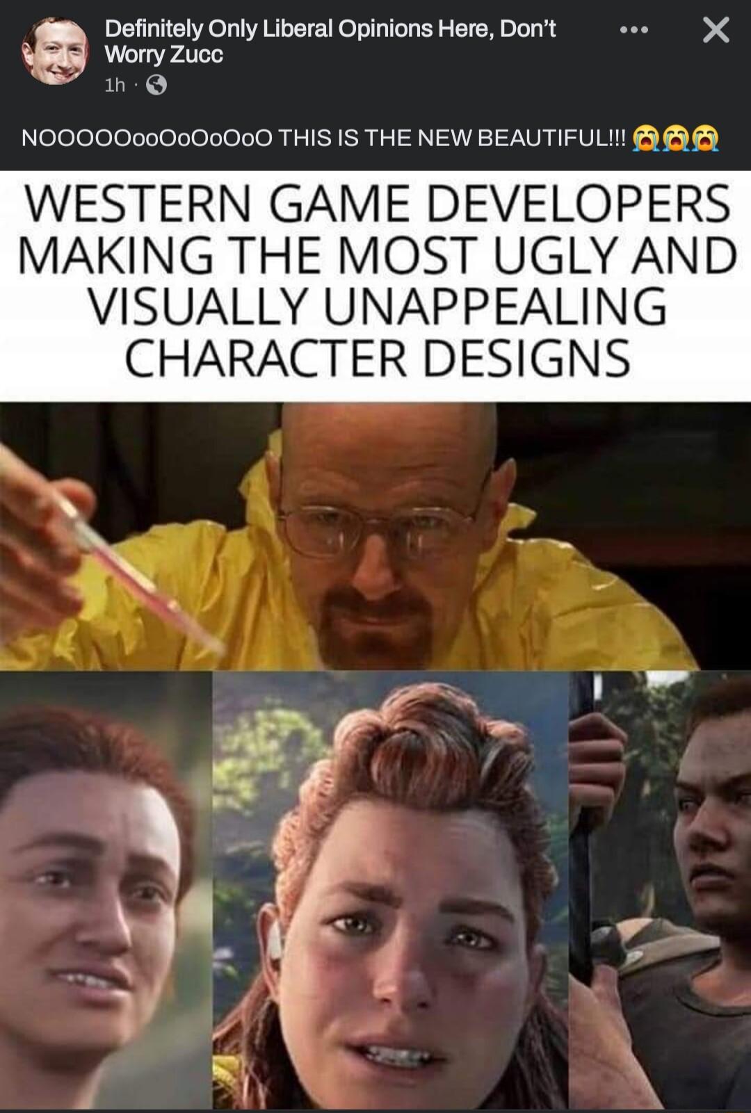 Definitely Only Liberal Opinions Here Dont X Worry Zuce FUR NOOOO0000000000 THIS IS THE NEW BEAUTIFULII B AE WESTERN GAME DEVELOPERS MAKING THE MOST UGLY AND VISUALLY UNAPPEALING CHARACTER DESIGNS