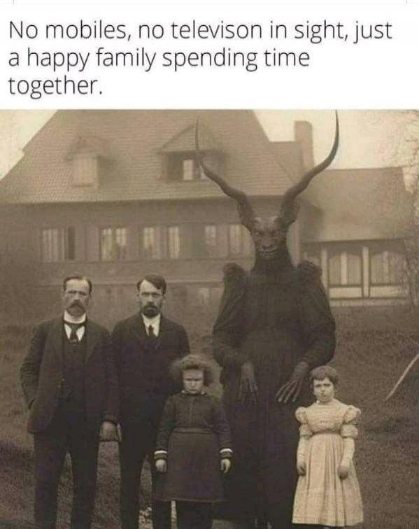 No mobiles, no televison in sight, just a happy family spending time together.