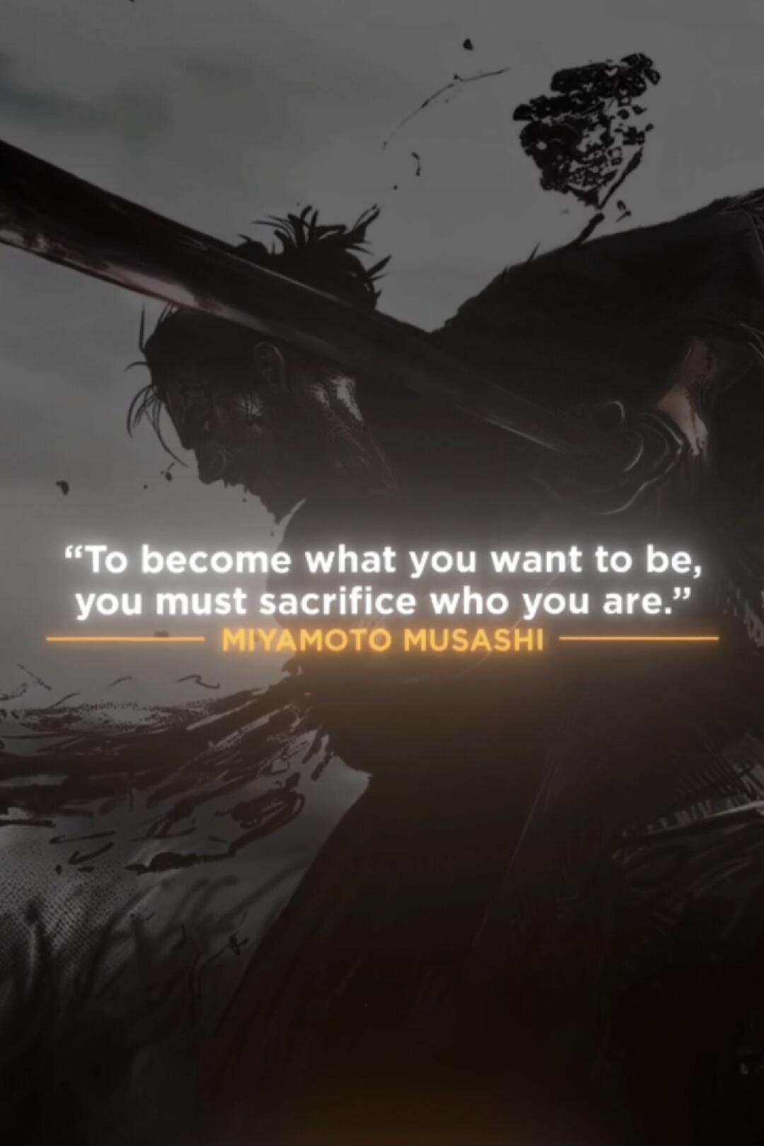 To become what you want to be, you must sacrifice who you are.