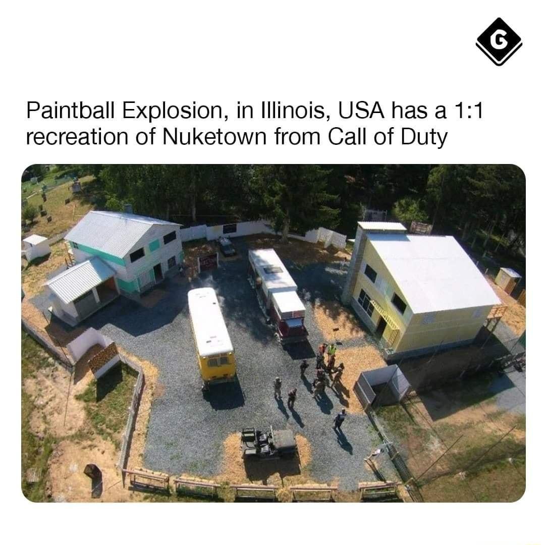 Paintball Explosion in lllinois USA has a 11 recreation of Nuketown from Call of Duty