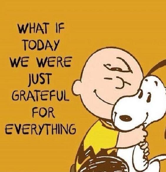 WHAT IF TODAY WE WERE JUST GRATEFUL FOR EVERYTHING