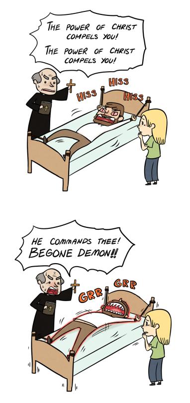 THe PoweR oF CheiST COMPELS You THe PoweR oF CcHeiST COMPELS You HE CommANDS THEE BEGONE DEMON