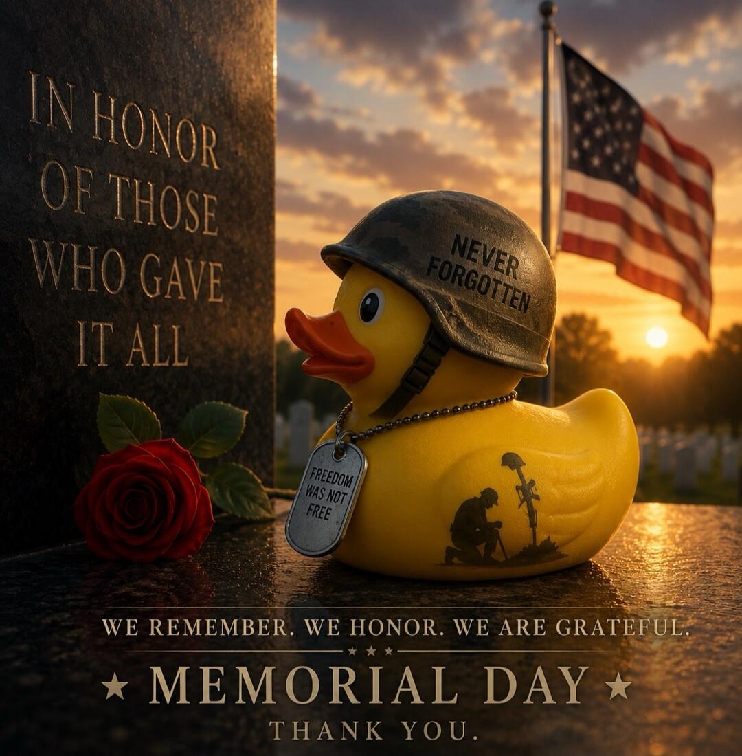 IN HONOR OF THOSE WHO GAVE IT ALL NEVER FORGOTTEN FREEDOM WAS NOT FREE WE REMEMBER. WE HONOR. WE ARE GRATEFUL. MEMORIAL DAY THANK YOU.
