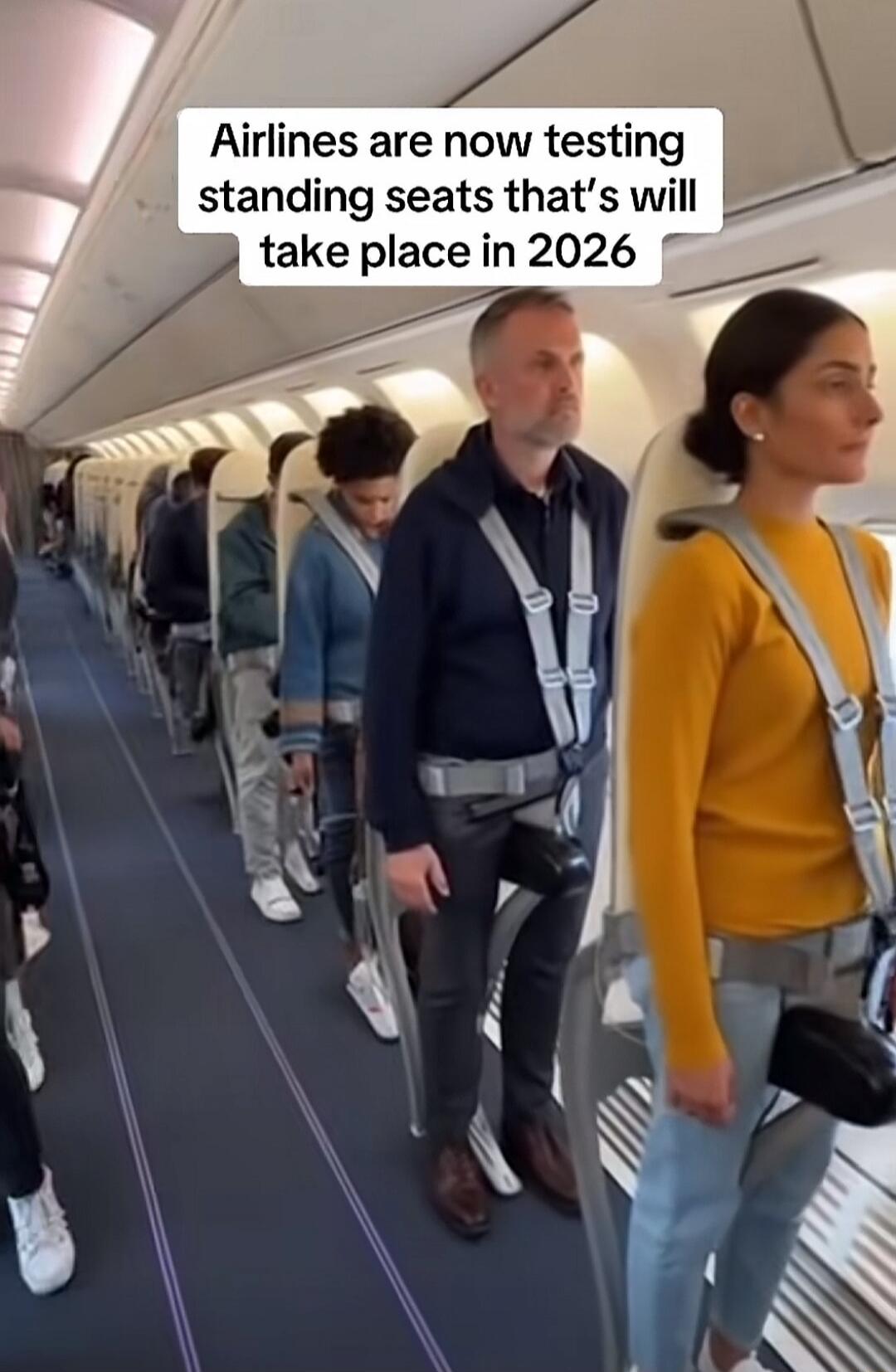 Airlines are now testing standing seats that's will take place in 2026