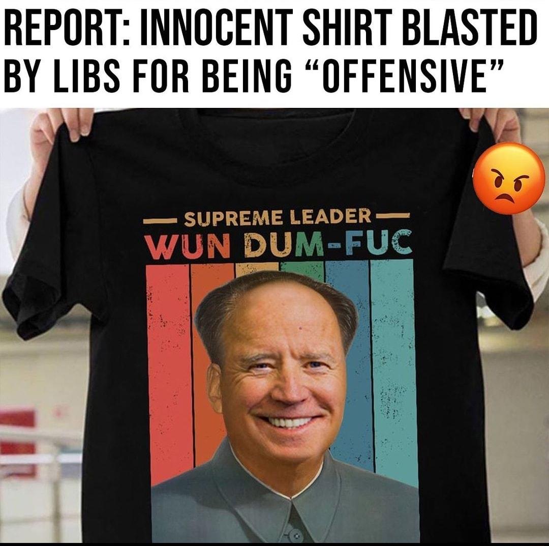 REPORT INNOCENT SHIRT BLASTED BY LIBS FOR BEING UFFENSIVE