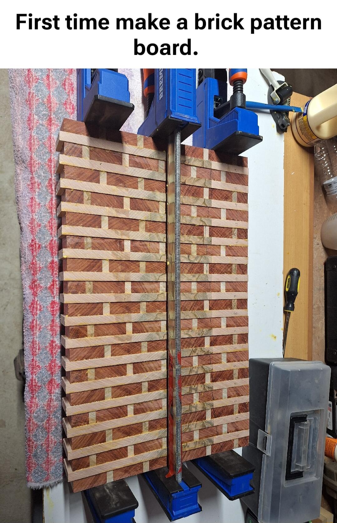 First time make a brick pattern