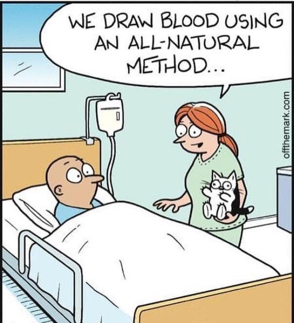 off the markcom by Mark Parisi WE DRAW BLOOD USING AN ALL NATORAL