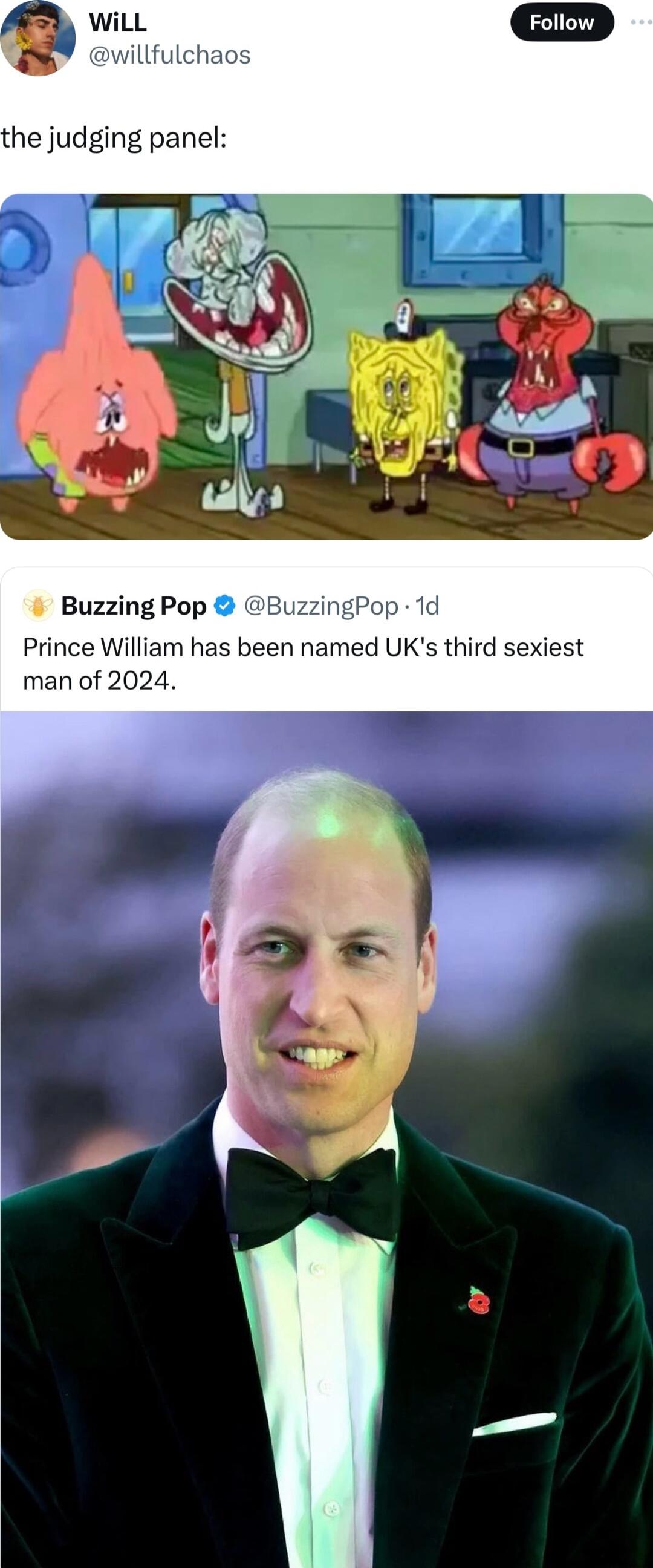 Buzzing Pop BuzzingPop 1d Prince William has been named UKs third sexiest man of 2024