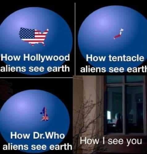 How Hollywood How tentacle aliens see earth aliens see eartt How DrWho aliens see earth