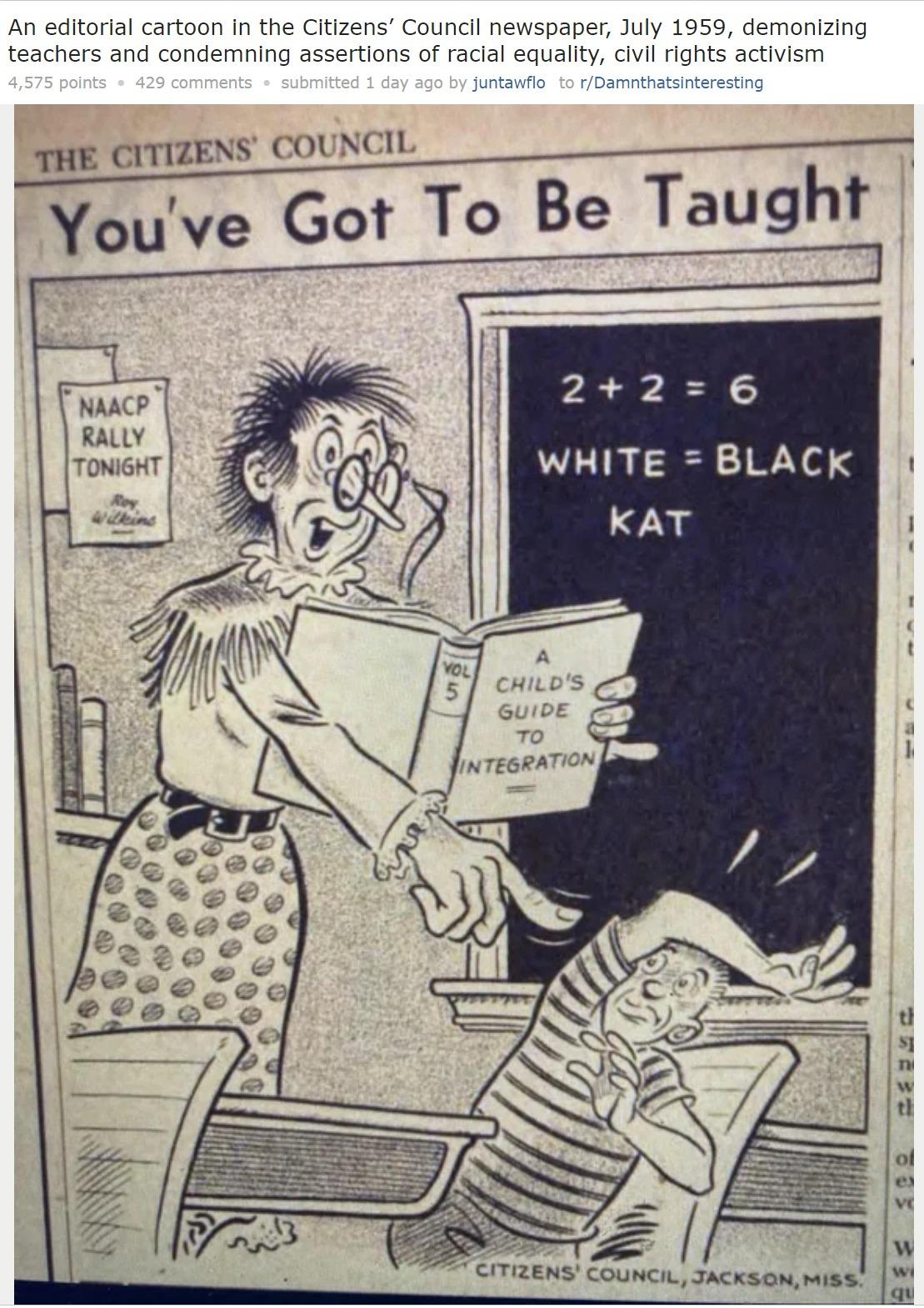 THE CITIZENS COUNCIL Youve Got To Be Taught 226 WHITE BLACK