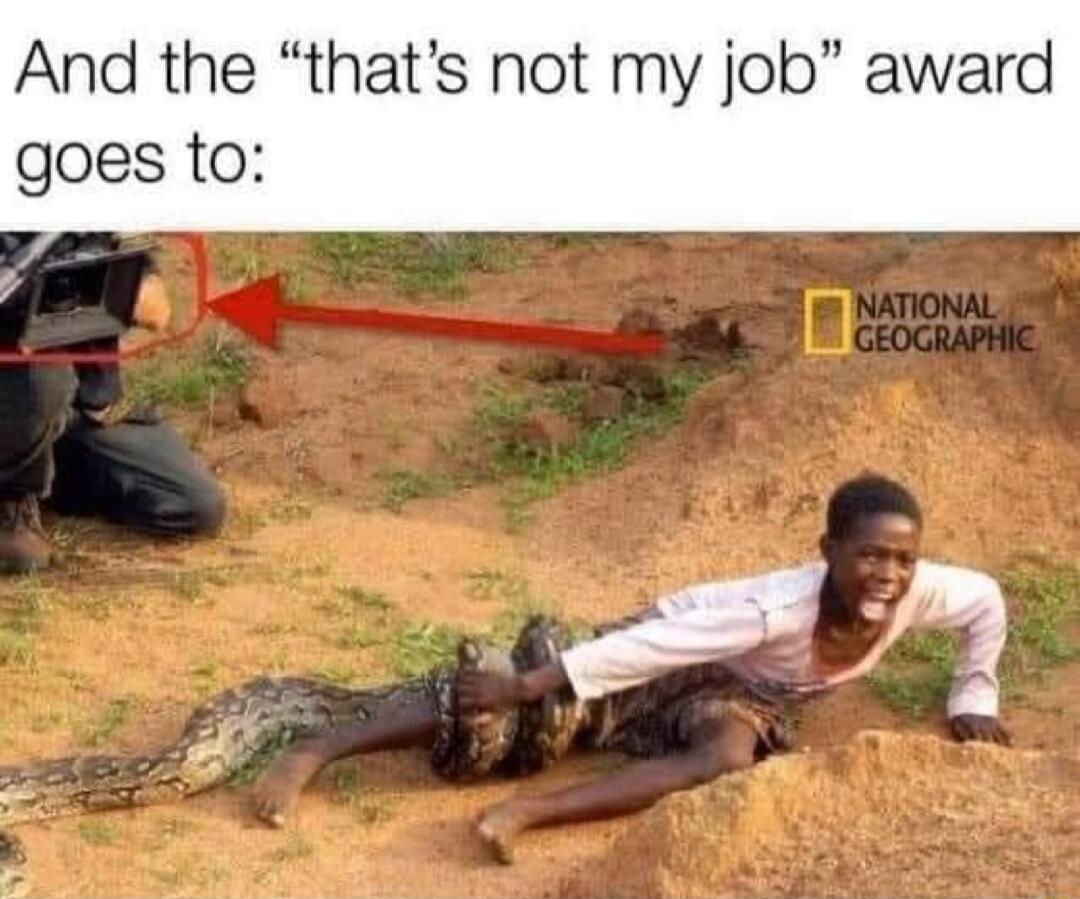 And the thats not my job aw goes to