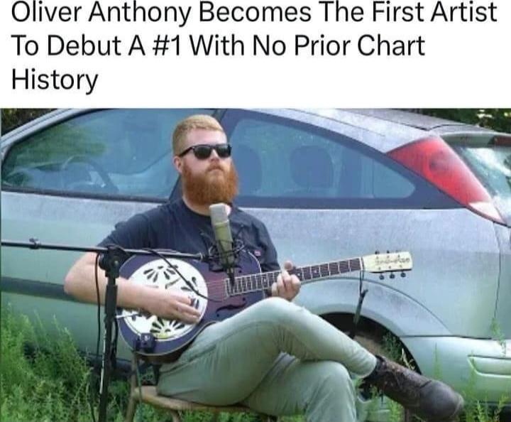 Oliver Anthony Becomes The First Artist To Debut A 1 With No Prior Chart History