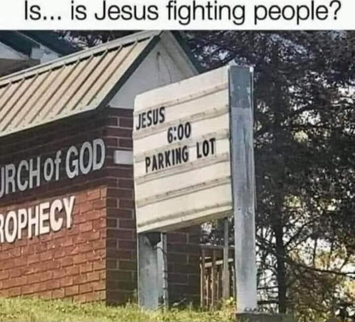 Is Jesus fighting people e